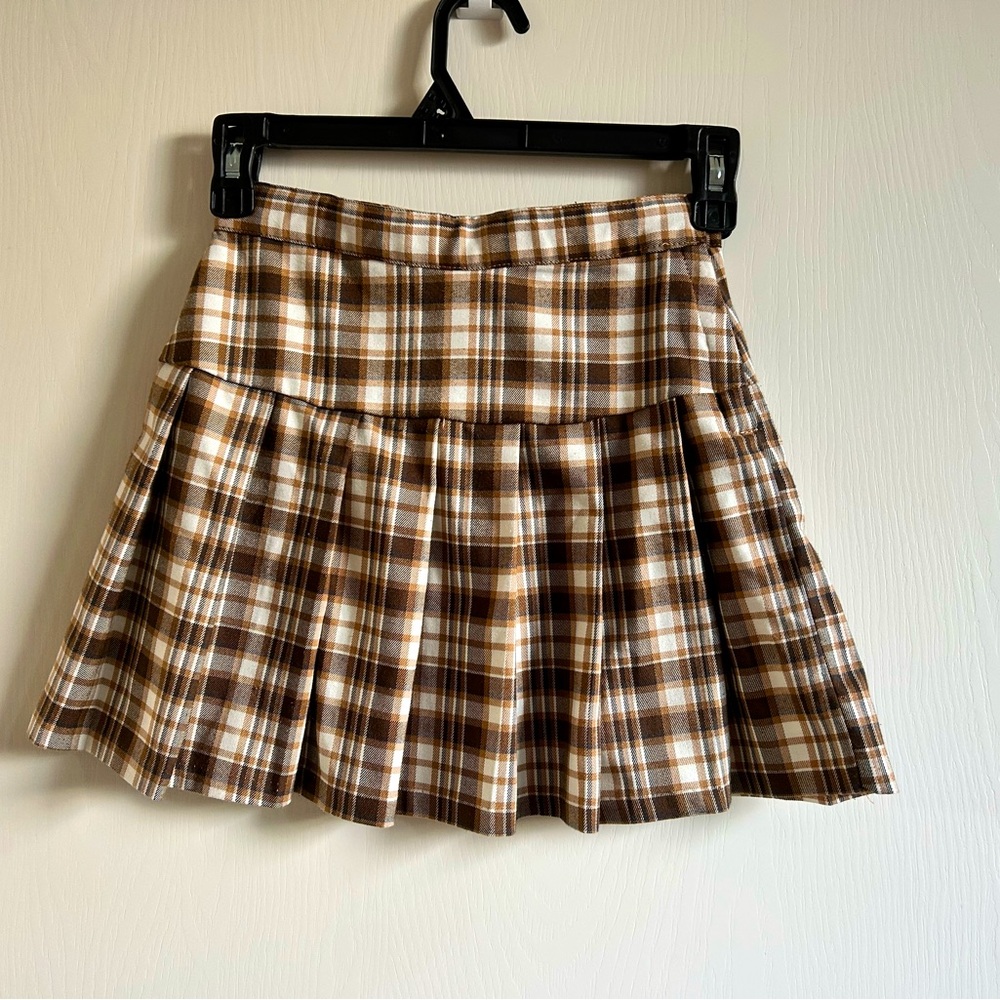 Plaid Brown Skirt